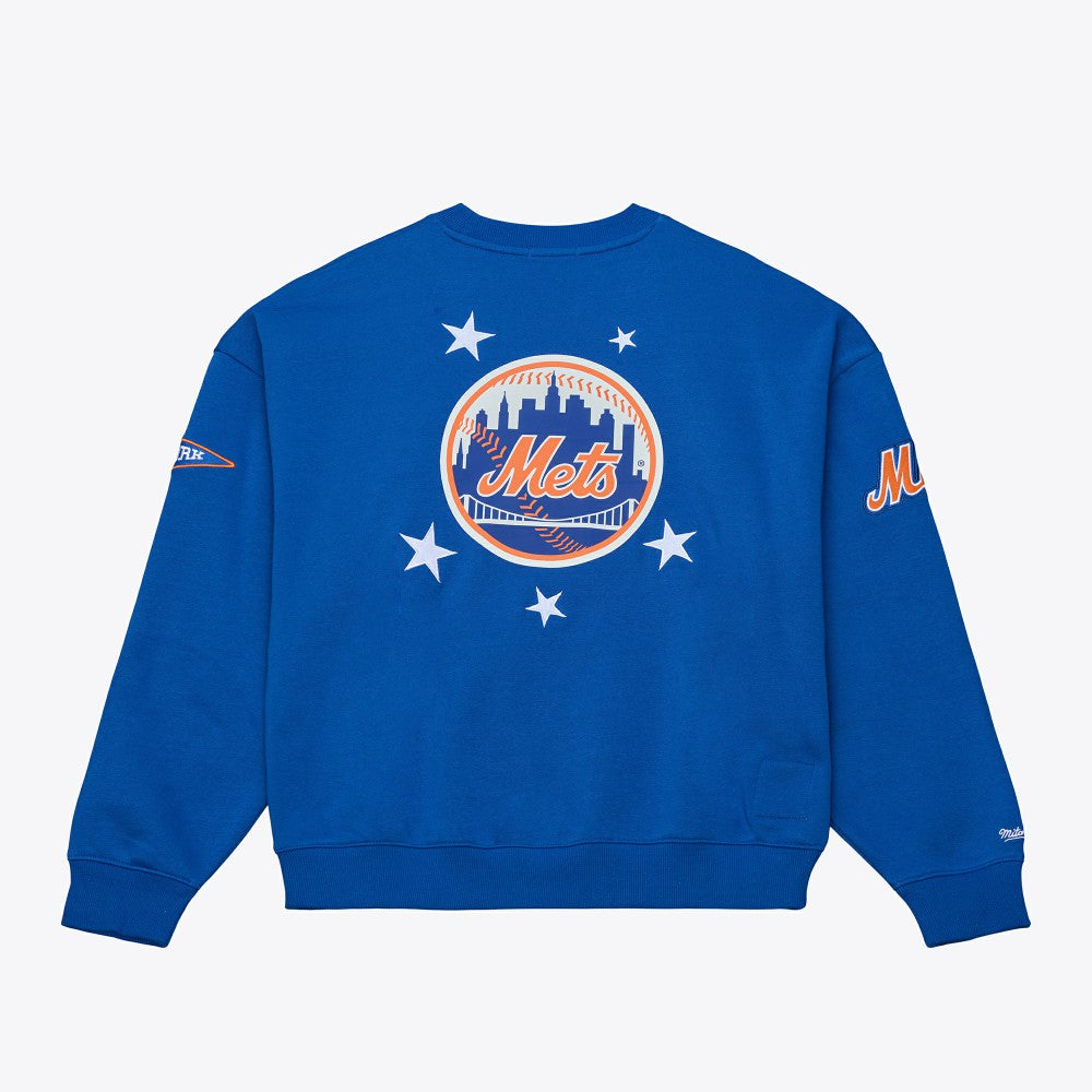 New York Mets Mitchell & Ness Women's Pep Rally Sweatshirt discount