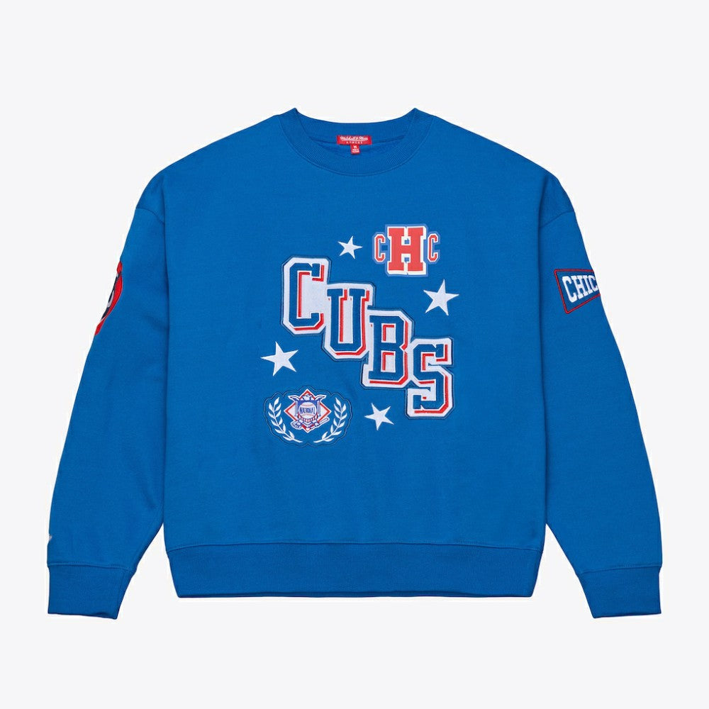 Chicago Cubs Mitchell & Ness Women's Pep Rally Sweatshirt On Sale