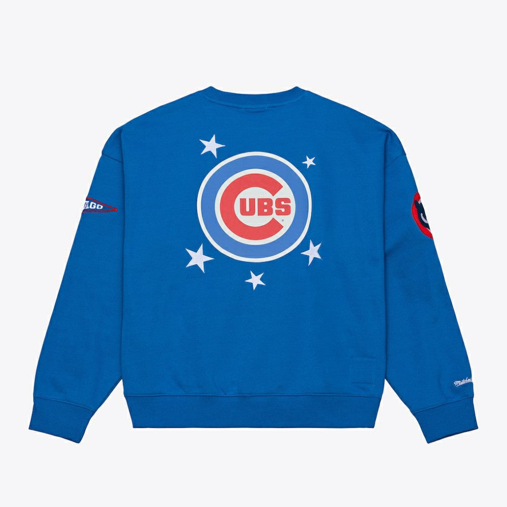 Chicago Cubs Mitchell & Ness Women's Pep Rally Sweatshirt On Sale