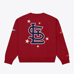 St. Louis Cardinals Mitchell & Ness Women's Pep Rally Sweatshirt Clearance