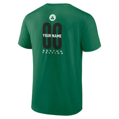 NBA - Boston Celtics Center Court Name & Number Custom T-Shirt - Kelly Green