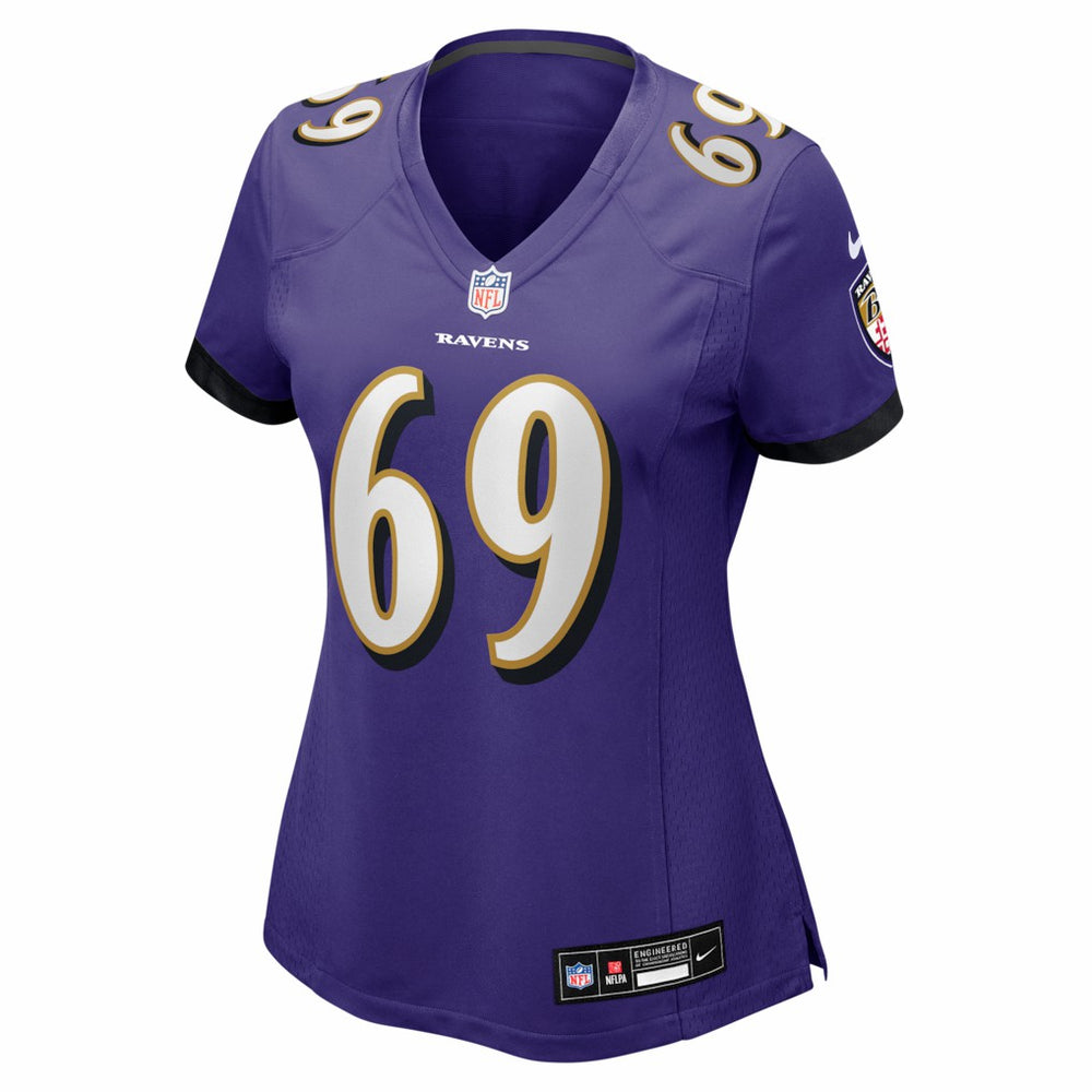 Josh Tupou Baltimore Ravens Women's Team Game Jersey Purple - Nike