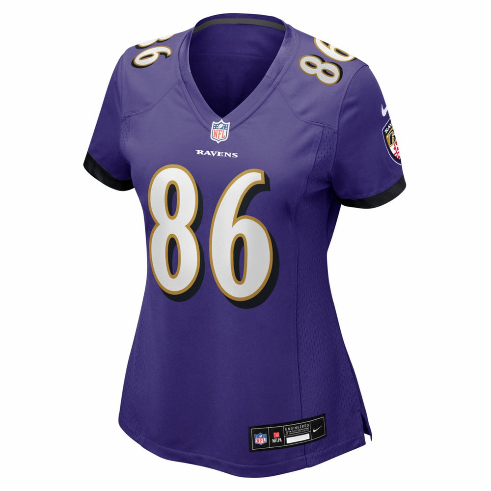 Cornelius Johnson Baltimore Ravens Women's Team Game Jersey Purple - Nike