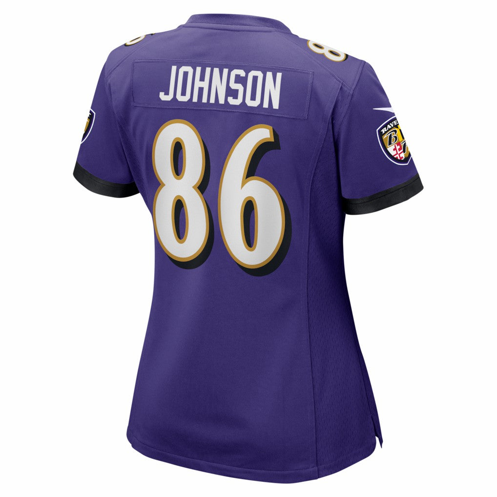 Cornelius Johnson Baltimore Ravens Women's Team Game Jersey Purple - Nike
