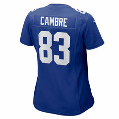 Dalen Cambre New York Giants Women's Team Game Jersey Royal - Nike