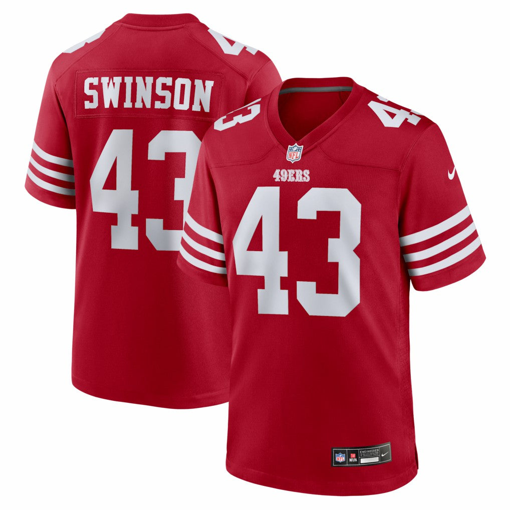 Messiah Swinson San Francisco 49ers Team Game Jersey Scarlet - Nike