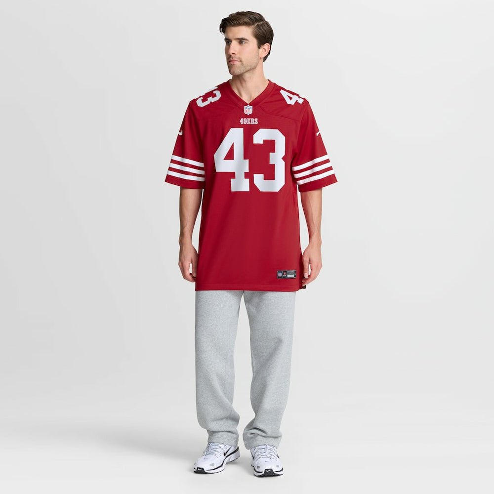 Messiah Swinson San Francisco 49ers Team Game Jersey Scarlet - Nike