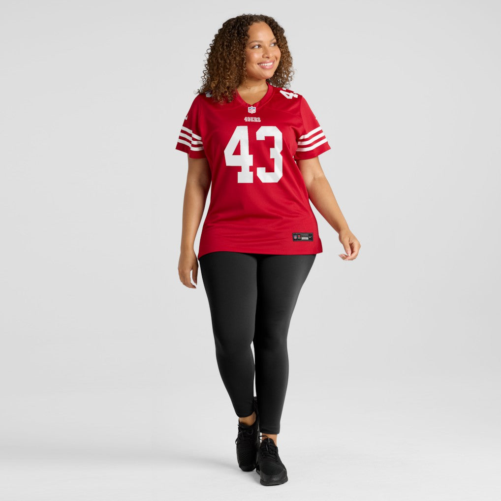 Messiah Swinson San Francisco 49ers Women's Team Game Jersey Scarlet - Nike