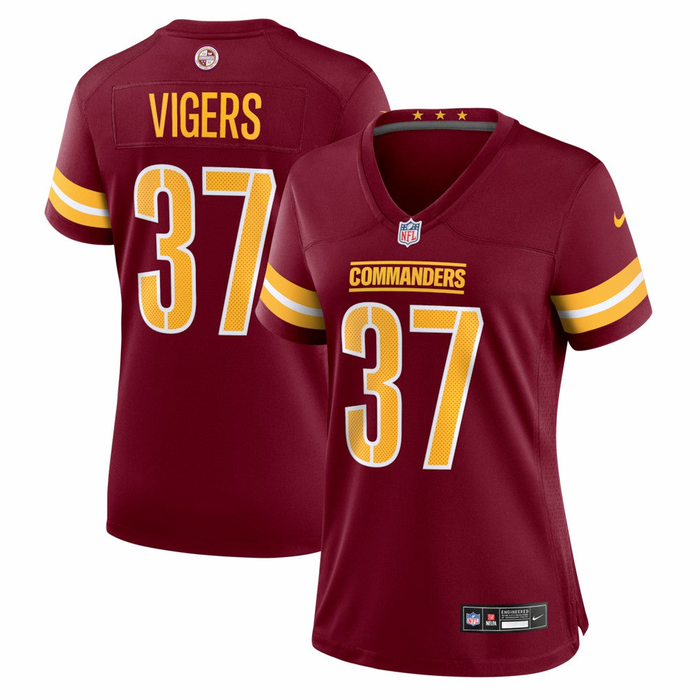 Car'lin Vigers Washington Commanders Women's Team Game Jersey Burgundy - Nike