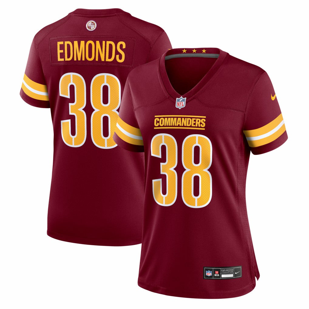 Chase Edmonds Washington Commanders Women's Team Game Jersey Burgundy - Nike