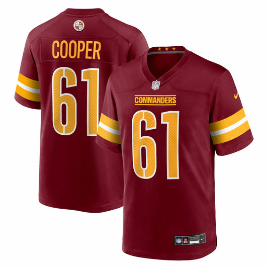 Tyler Cooper Washington Commanders Team Game Jersey - Burgundy | NFL Jerseys