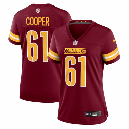 Tyler Cooper Washington Commanders Women's Team Game Jersey - Burgundy | NFL Jerseys
