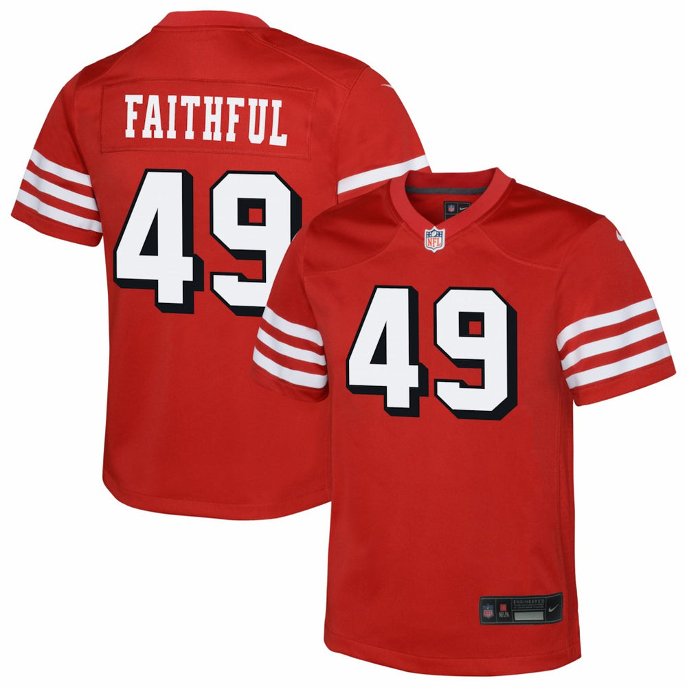 The Faithful San Francisco 49ers Youth Alternate 2 Game Jersey Scarlet - Nike