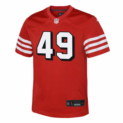 The Faithful San Francisco 49ers Youth Alternate 2 Game Jersey - Scarlet | NFL Jerseys