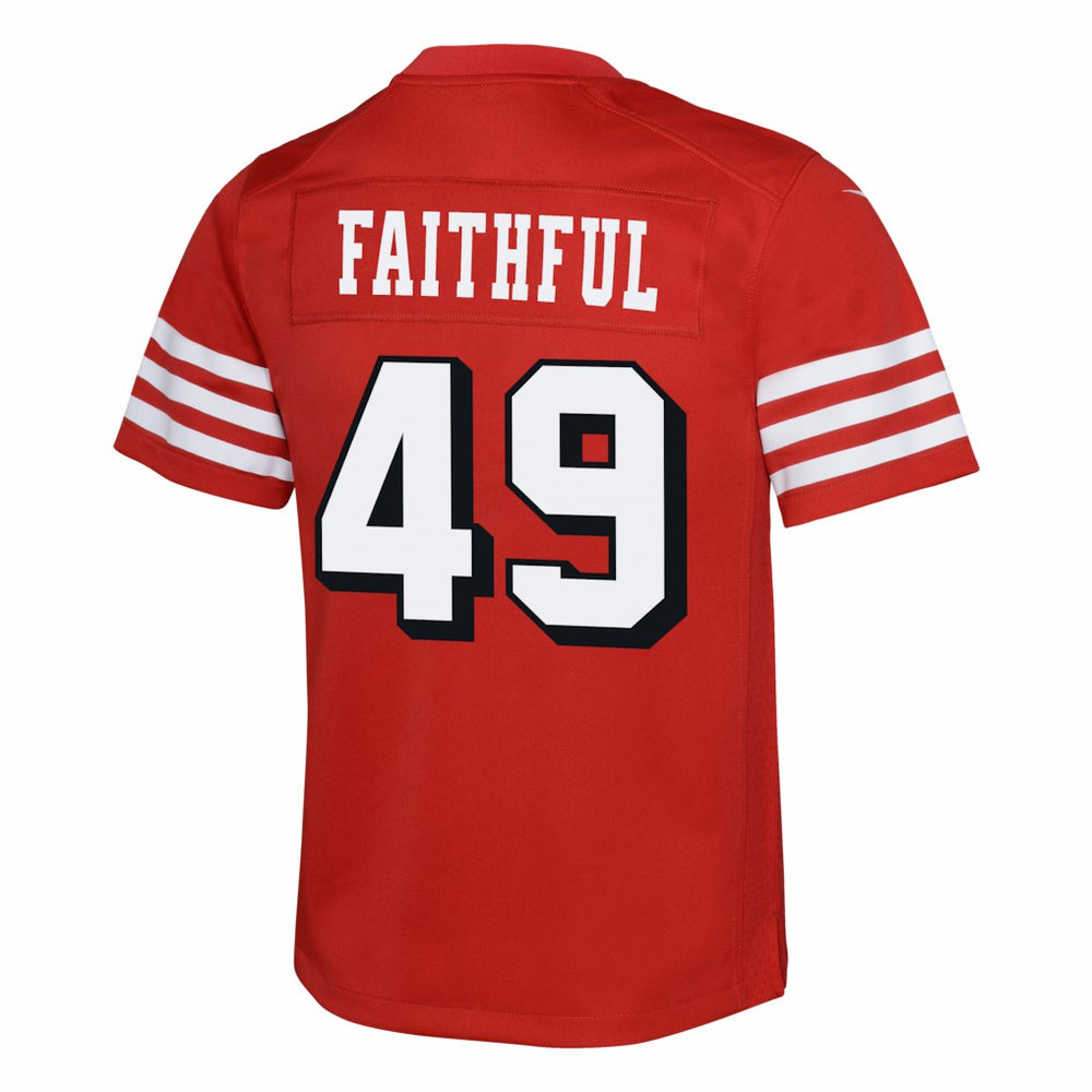 The Faithful San Francisco 49ers Youth Alternate 2 Game Jersey Scarlet - Nike