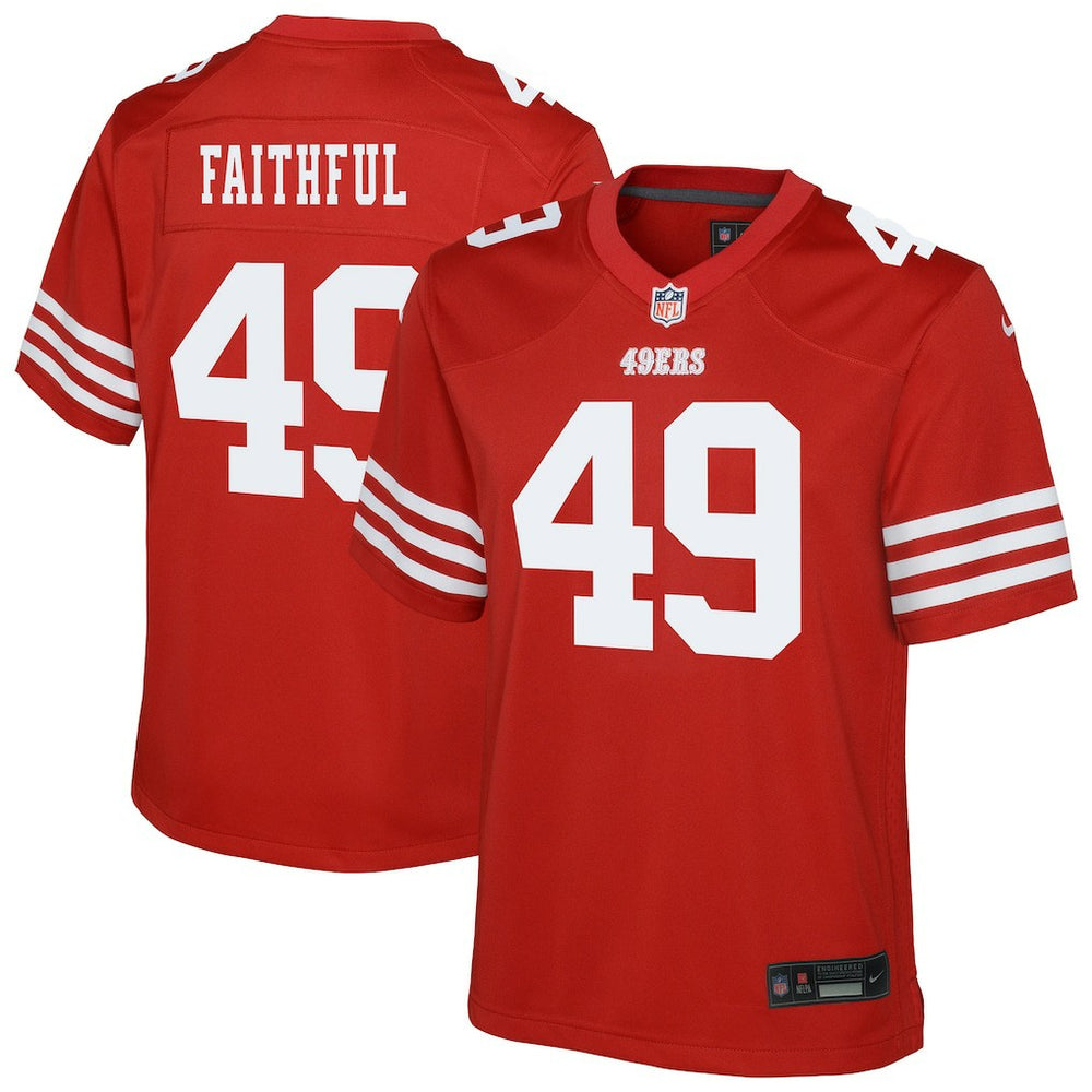 The Faithful San Francisco 49ers Youth Team Game Jersey Scarlet - Nike