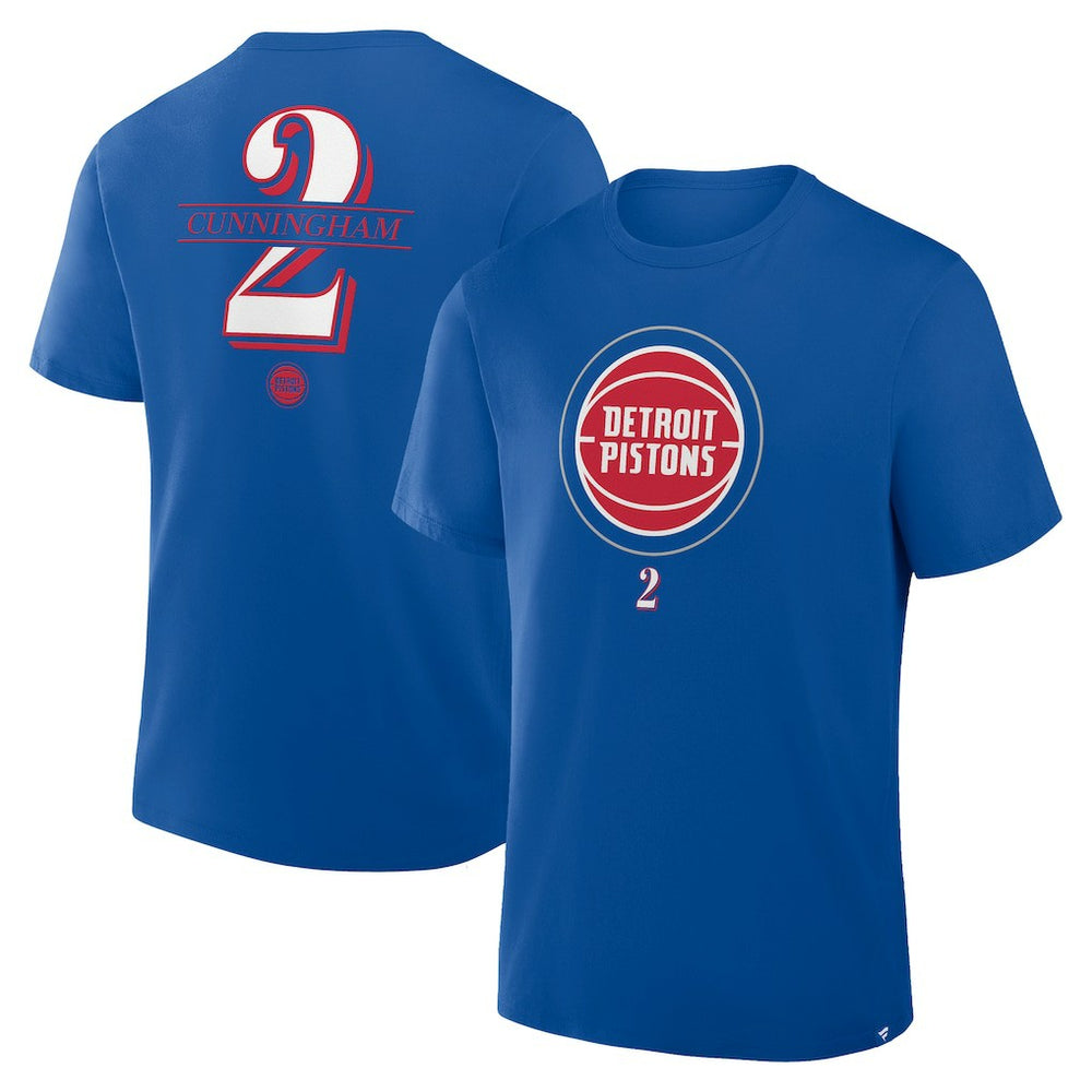 Fanatics - Cade Cunningham Detroit Pistons In The Paint Name & Number T-Shirt - Blue
