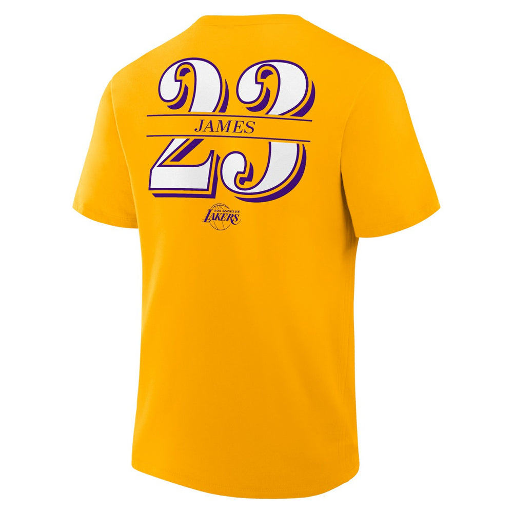 Fanatics - LeBron James Los Angeles Lakers In The Paint Name & Number T-Shirt - Gold