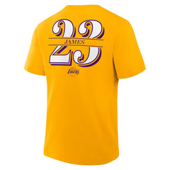 Fanatics - LeBron James Los Angeles Lakers In The Paint Name & Number T-Shirt - Gold