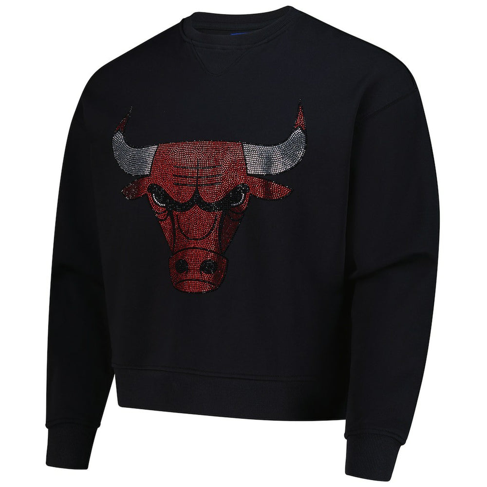 NBA - Chicago Bulls Terez Unisex Oversized Gemstone Logo Sweatshirt - Black