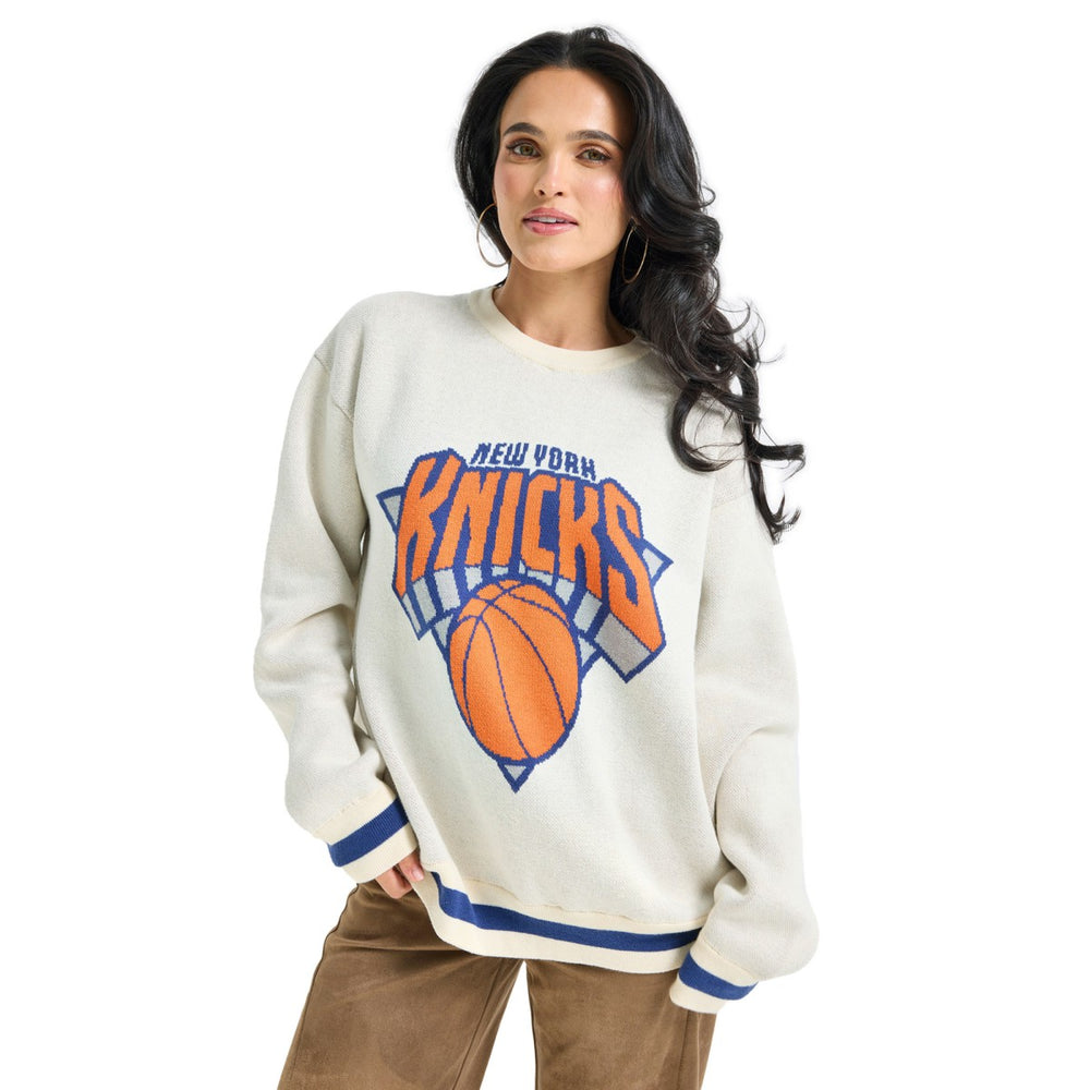 NBA - New York Knicks Terez Unisex Oversized Sweater - Cream
