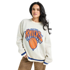 NBA - New York Knicks Terez Unisex Oversized Sweater - Cream