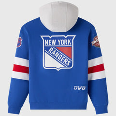 New York Rangers OVO x NHL Fleece Hoodie Blue