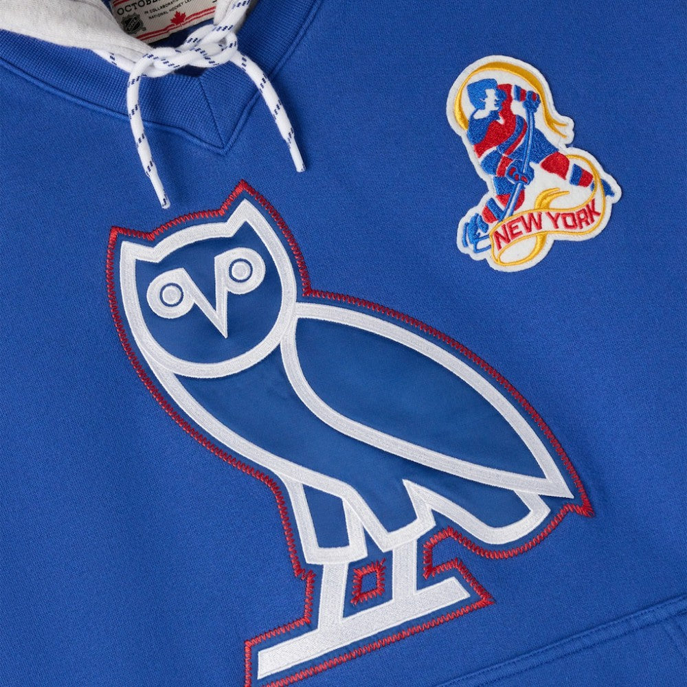 New York Rangers OVO x NHL Fleece Hoodie Blue
