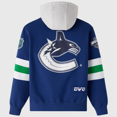 Vancouver Canucks - OVO x NHL Fleece Hoodie Blue