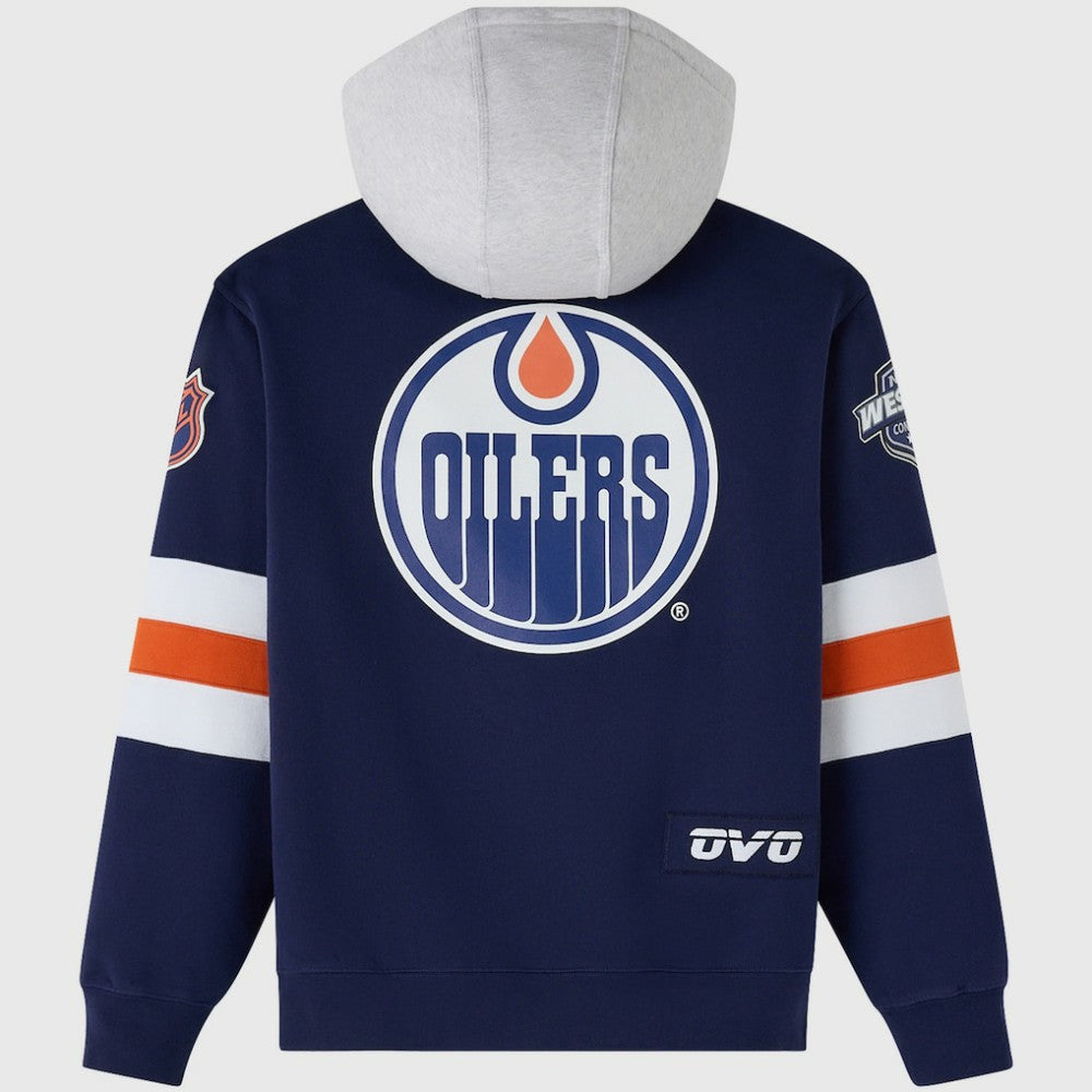 Edmonton Oilers - OVO x NHL Fleece Hoodie Navy