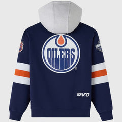 Edmonton Oilers - OVO x NHL Fleece Hoodie Navy