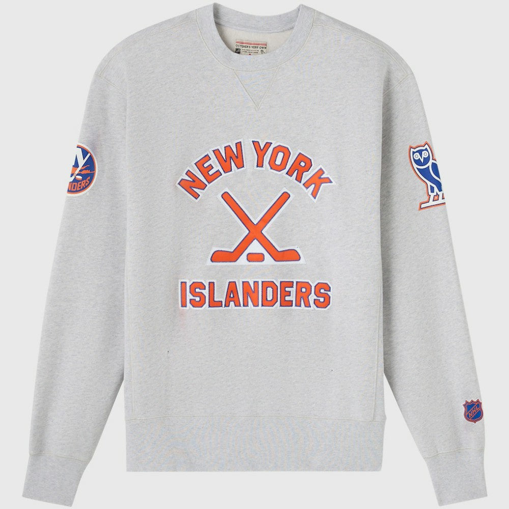 New York Islanders - OVO x NHL Fleece Sweatshirt Heather Gray