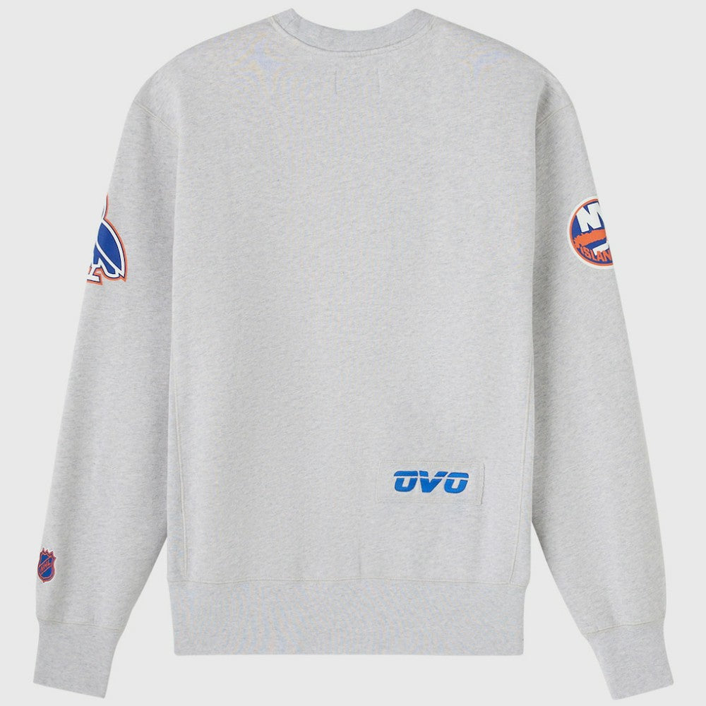 New York Islanders - OVO x NHL Fleece Sweatshirt Heather Gray