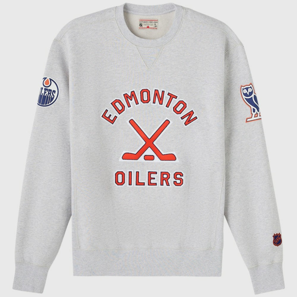 Edmonton Oilers - OVO x NHL Fleece Sweatshirt Heather Gray