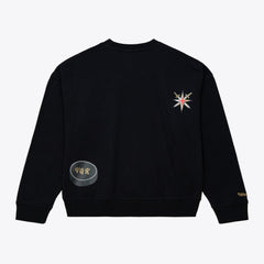 Vegas Golden Knights Mitchell & Ness Women's Crewneck Sweatshirt Black
