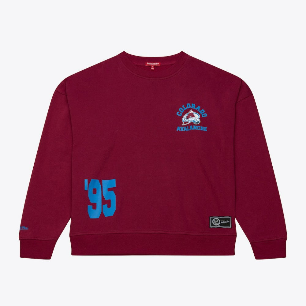 Colorado Avalanche - Mitchell & Ness Women's Crewneck Sweatshirt Maroon
