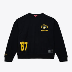 Pittsburgh Penguins Mitchell & Ness Women's Crewneck Sweatshirt Black