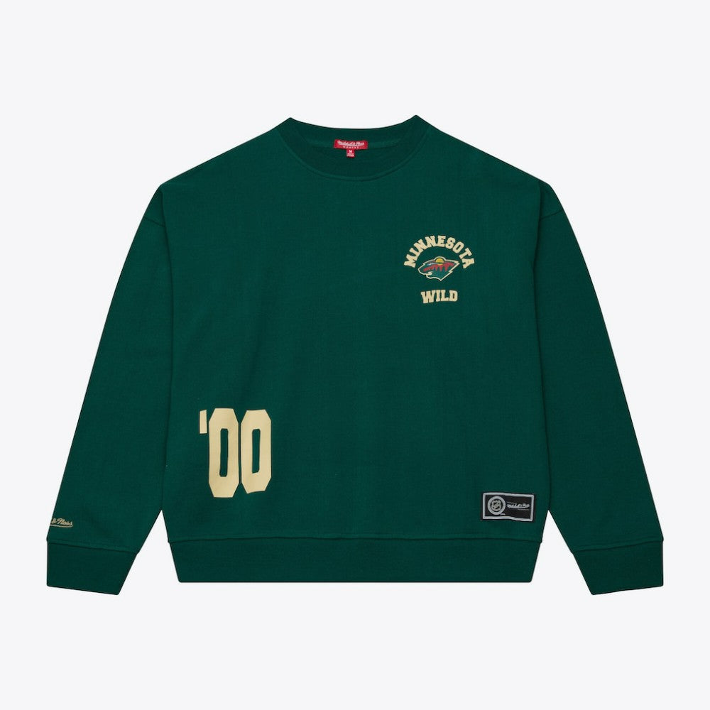 Minnesota Wild - Mitchell & Ness Women's Crewneck Sweatshirt Green