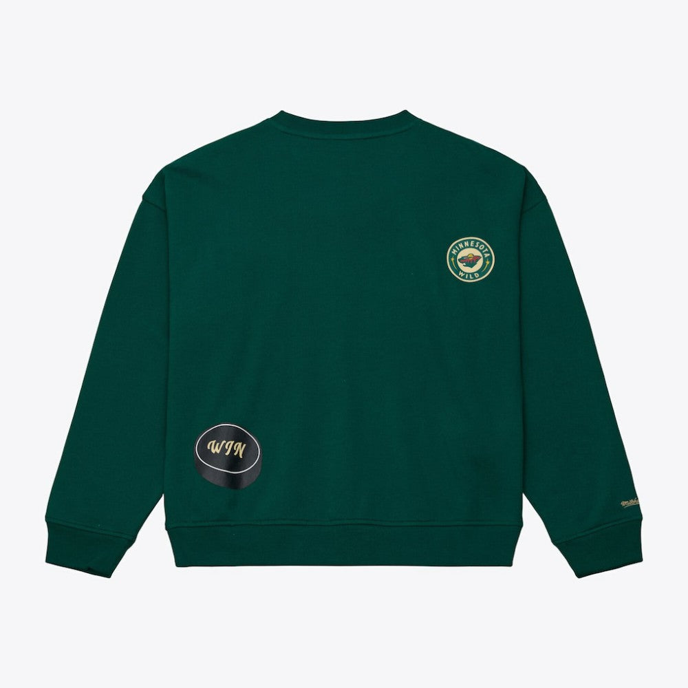 Minnesota Wild - Mitchell & Ness Women's Crewneck Sweatshirt Green