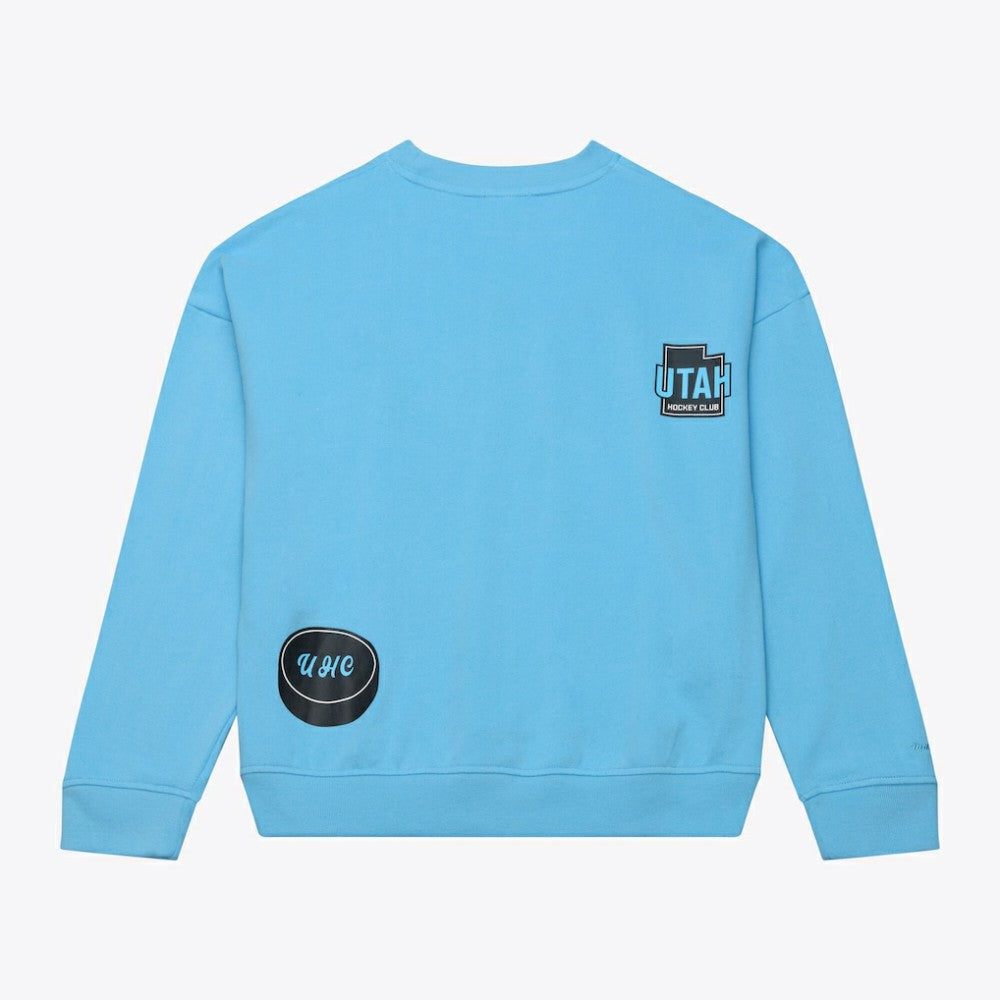 Utah Mammoth - Mitchell & Ness Women's Crewneck Sweatshirt Blue