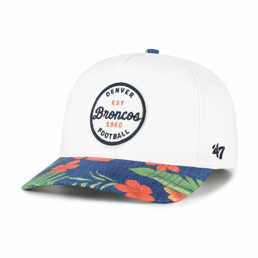 Denver Broncos '47 Beach Side Hitch Adjustable Hat White/Navy - 47 brand