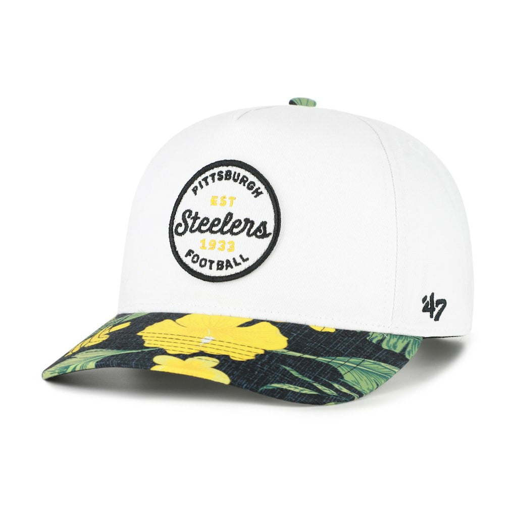 Pittsburgh Steelers '47 Beach Side Hitch Adjustable Hat White/Black - 47 brand