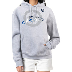 Winnipeg Jets - G-III 4Her by Carl Banks Women's Shadow Logo Fleece Hoodie Gray