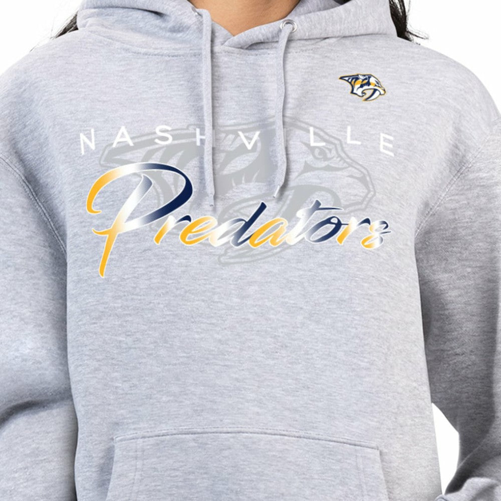 Nashville Predators - G-III 4Her by Carl Banks Women's Shadow Logo Fleece Hoodie Gray