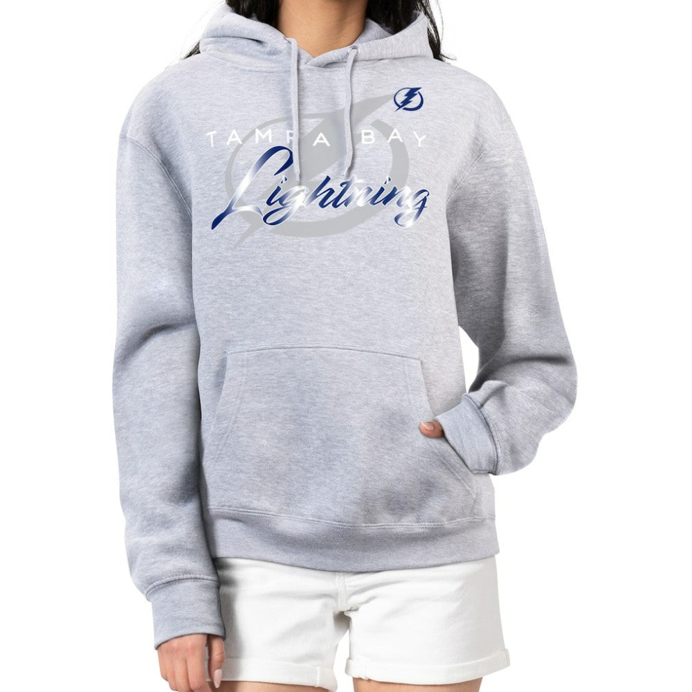 Tampa Bay Lightning - G-III 4Her by Carl Banks Women's Shadow Logo Fleece Hoodie Gray