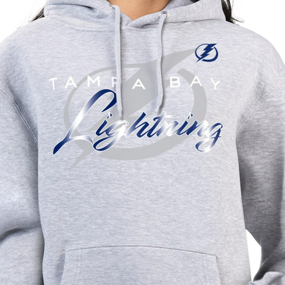 Tampa Bay Lightning - G-III 4Her by Carl Banks Women's Shadow Logo Fleece Hoodie Gray