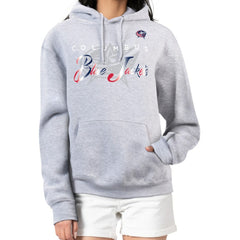 Columbus Blue Jackets - G-III 4Her by Carl Banks Women's Shadow Logo Fleece Hoodie Gray