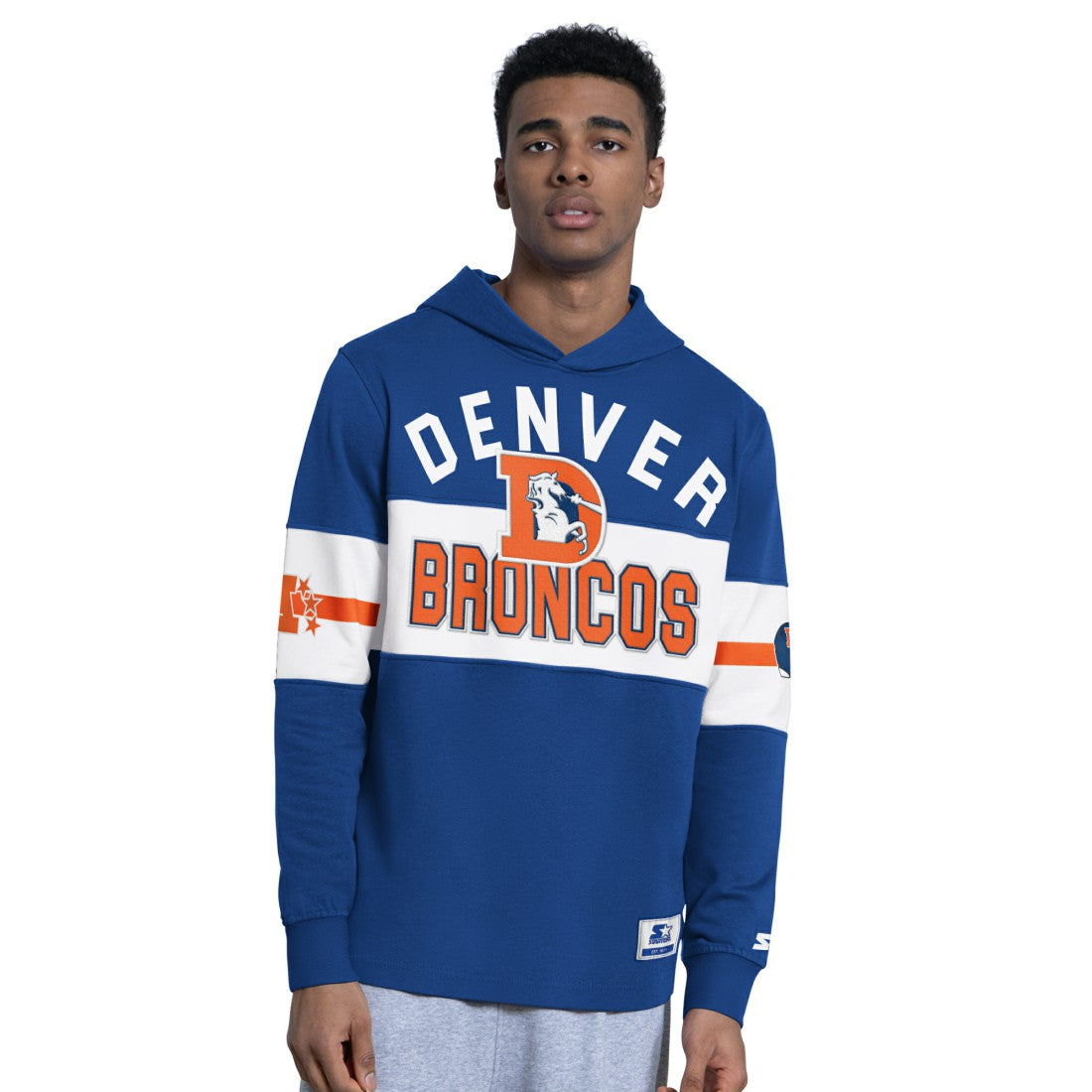 Denver Broncos Starter Fullback Jersey Hoodie Blue - NFL