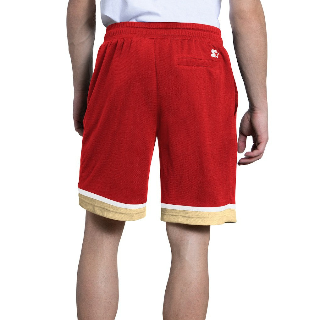 San Francisco 49ers Starter Power Play Mesh Shorts Scarlet - NFL