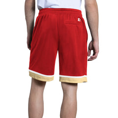 San Francisco 49ers Starter Power Play Mesh Shorts Scarlet - NFL